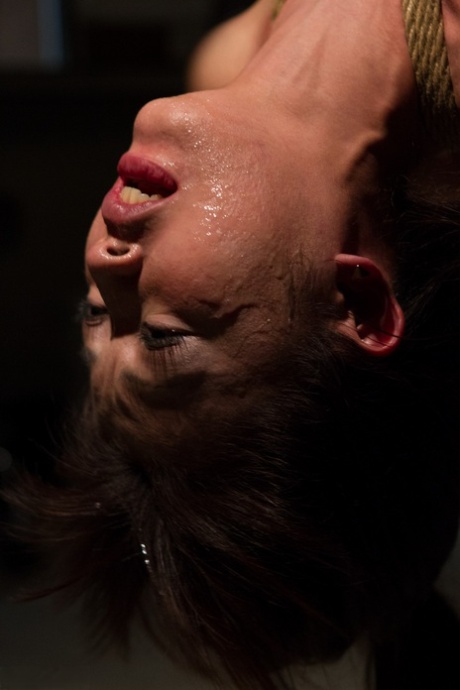 Submissive Japanese Marica Hase getting brutally toyed while bound