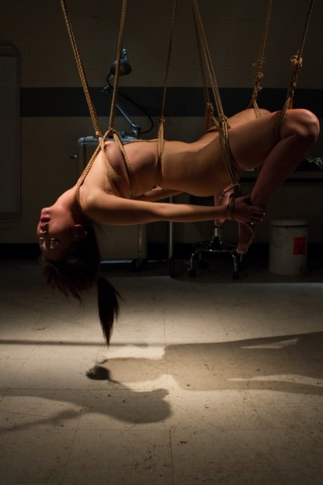 Submissive Japanese Marica Hase getting brutally toyed while bound