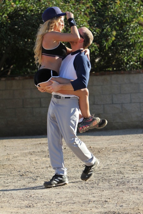 Chesty Charisma Cappeli takes a hard dick in her ass after baseball lessons