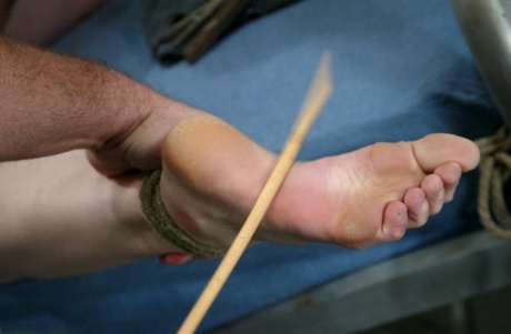 Brunette Lilly gets stripped, bound and disciplined by wild soldiers