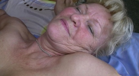 Fat mature Bohunka and blonde granny Ruth get rammed by a stiff dong